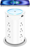 4-inch Pop Up Outlet for Countertop with 45W USB and Wireless Charging
