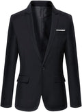 Slim Fit Men Blazer Jacket One Button Casual Sport Coat - Tailored