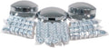 Steel Chrome Axle Wheel Cover Set - Hub Caps with Lug Nut Covers
