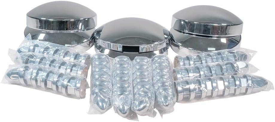 Mytee Products Steel Chrome Axle Wheel Cover Set for Trucks