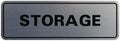 Standard STORAGE Door/Wall Sign - Silver Medium (10 Pack)