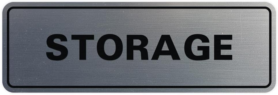 Standard STORAGE Door/Wall Sign - Silver - Medium (10 Pack) Review