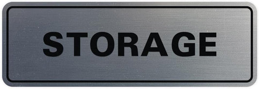 Standard STORAGE Door/Wall Sign - Silver - Medium (10 Pack) Review