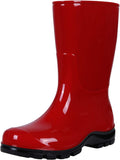 Asgard Women's Mid Calf Rain Boots Printed Waterproof Rubber Boots all