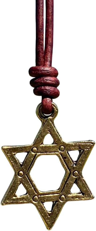 Pewter Star of David Necklace for Men - Spiritual Gift Idea