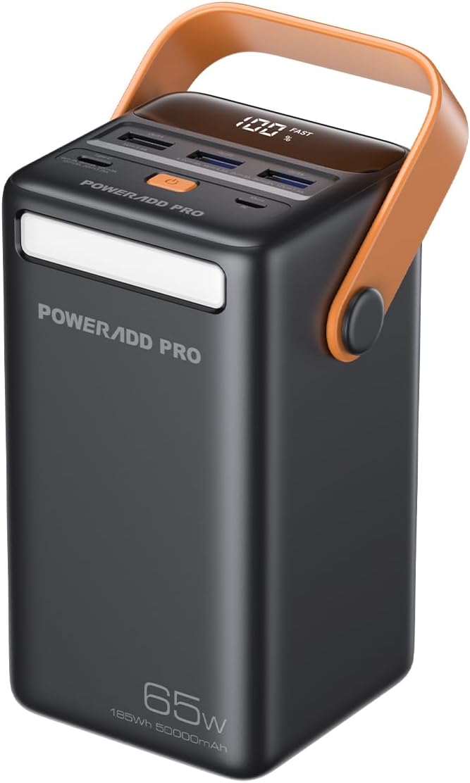 Power Bank 50000mAh PD 65W USB C Portable Charger for Travel