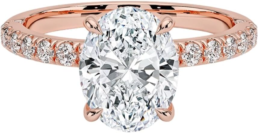 1-3 CT Moissanite Engagement Ring in Solid Gold & Silver