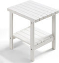 PASAMIC 2-Tier Adirondack Square Side Table - Weather Resistant Patio