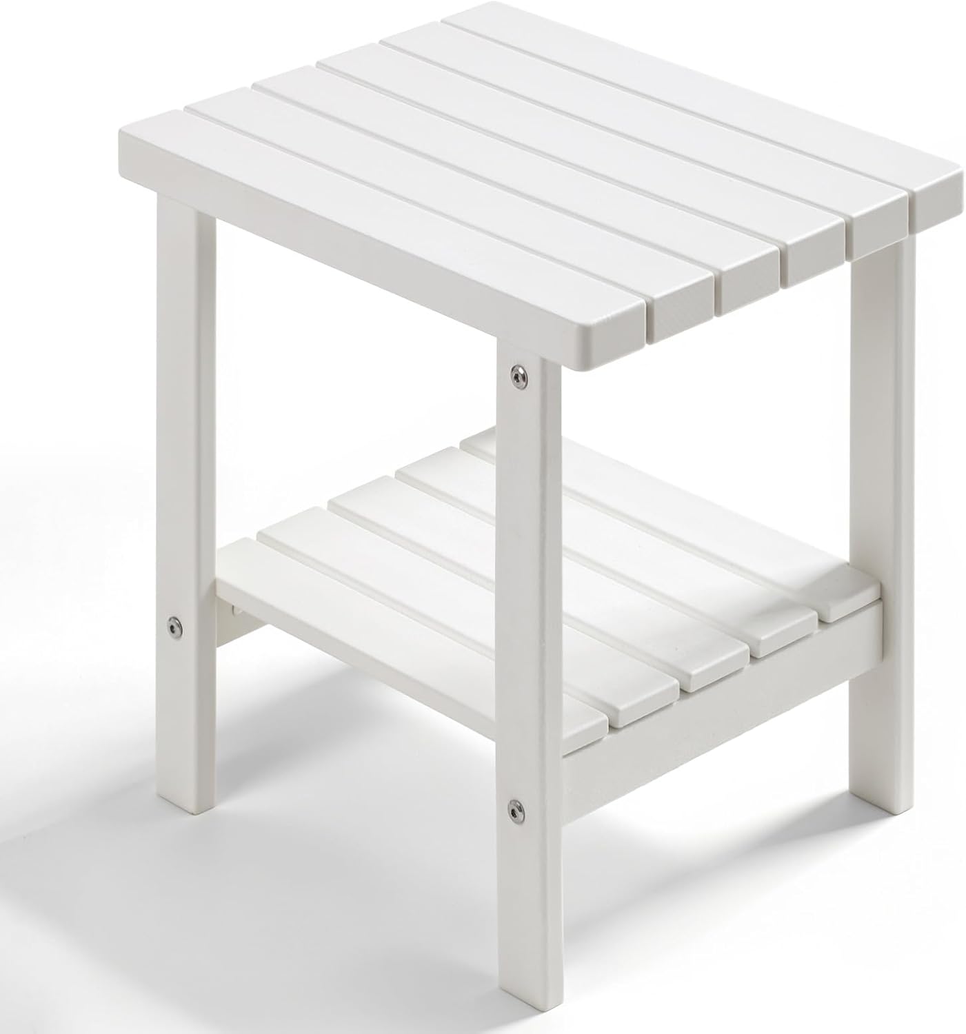 PASAMIC 2-Tier Adirondack Square Side Table for Outdoor Use