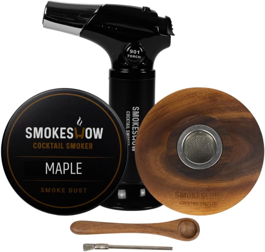 Smokeshow Cocktail Smoker Bundle with Kitchen Torch and Maple Chips