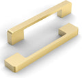 5 Inch (128mm) Brushed Gold Cabinet Handles 10 Pack - Sleek Kitchen