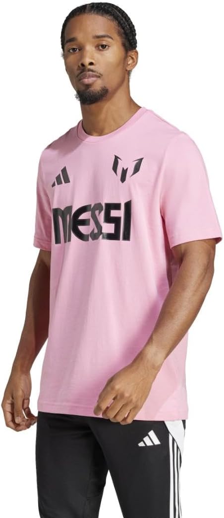 adidas Men's Messi Wordmark Short Sleeve T-Shirt for Fans