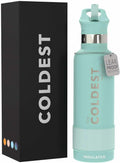 Coldest Insulated Water Bottle with Straw Lid - Keeps Drinks Cold