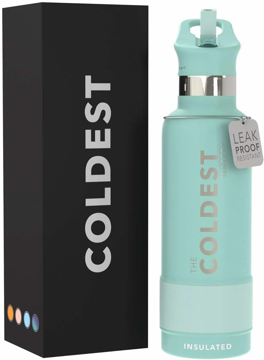 Coldest Insulated Water Bottle with Straw Lid - 21 oz Thermos