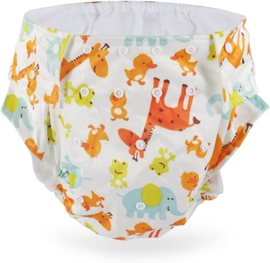 Adjustable Leak-Free Cloth Diaper - Cute Giraffe