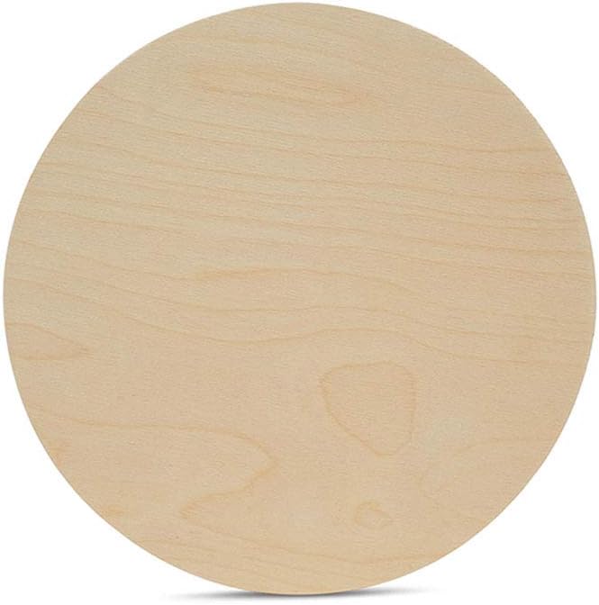 Wood Circle Disc 6 Inch Diameter for Crafts - 25 Piece Pack