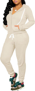Track Suits for Women Set - Lightweight 2 Piece Hoodie & Patchwork