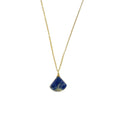 Sodalite Triangle Pendant Necklace - Handmade 14k Gold Fill