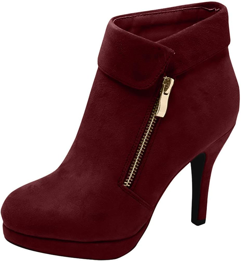 Fashion Ankle Booties with Dual Zippers and Tassels for Style