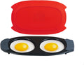 Quick-Heat Microwave Egg Cooker Poacher Fryer - Fast 2-Egg Maker