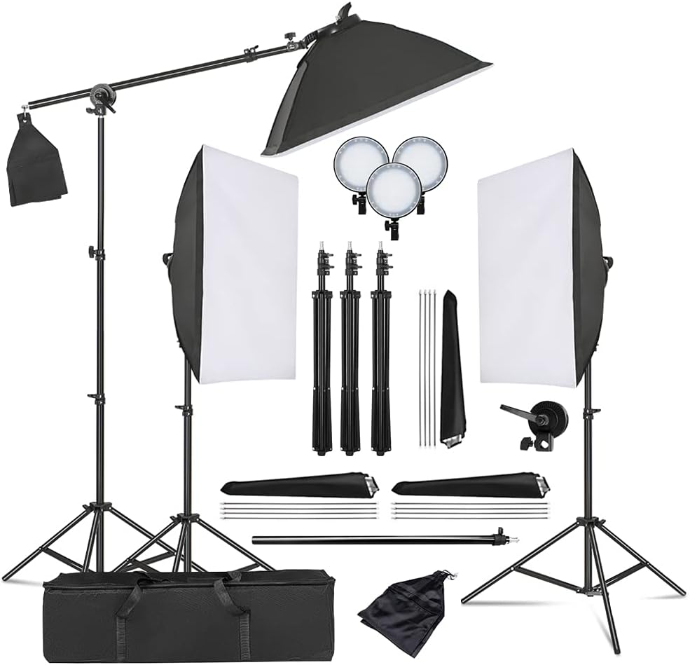 3pcs Softbox Lighting Kit for Photography and Video Shooting