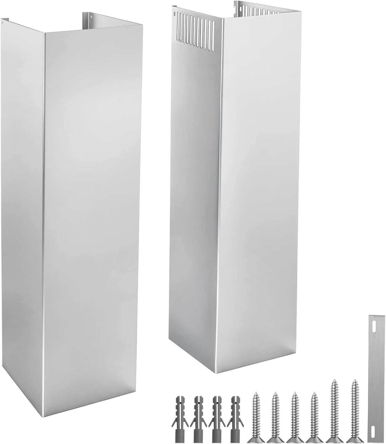 Chimney Extension For Range Hood, Adjustable Stainless Steel Duct
