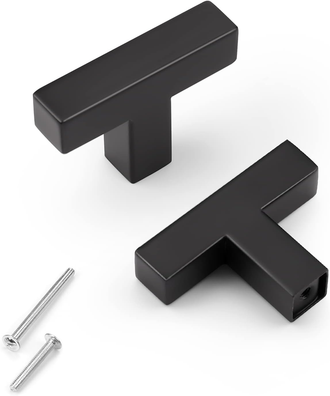 Matte Black Kitchen Cabinet Knobs by KNOBWELL - 30 Pack