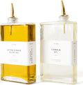 Olive Oil Dispenser Bottle Set of 2 - Controlled Pour Gold