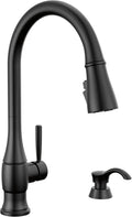 Delta Hazelwood Matte Black Kitchen Faucet with Pull Down Sprayer