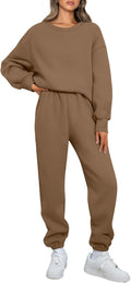 Womens 2 Piece Oversized Sweatshirt and Baggy Sweatpants - Cozy Fall