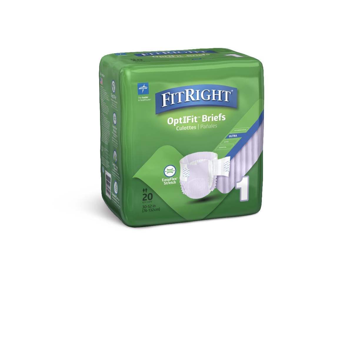 Medline Adult Diapers - Heavy Absorbency, 80 Count for Lasting Protection
