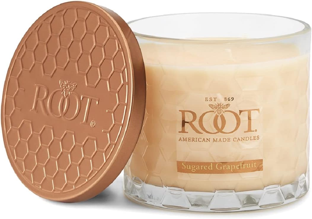 Root Candles Premium Handcrafted Sugared Grapefruit Candle 12-Ounce