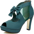 Women Platform High Heel Sandals with Bows - Elegant Party Heels