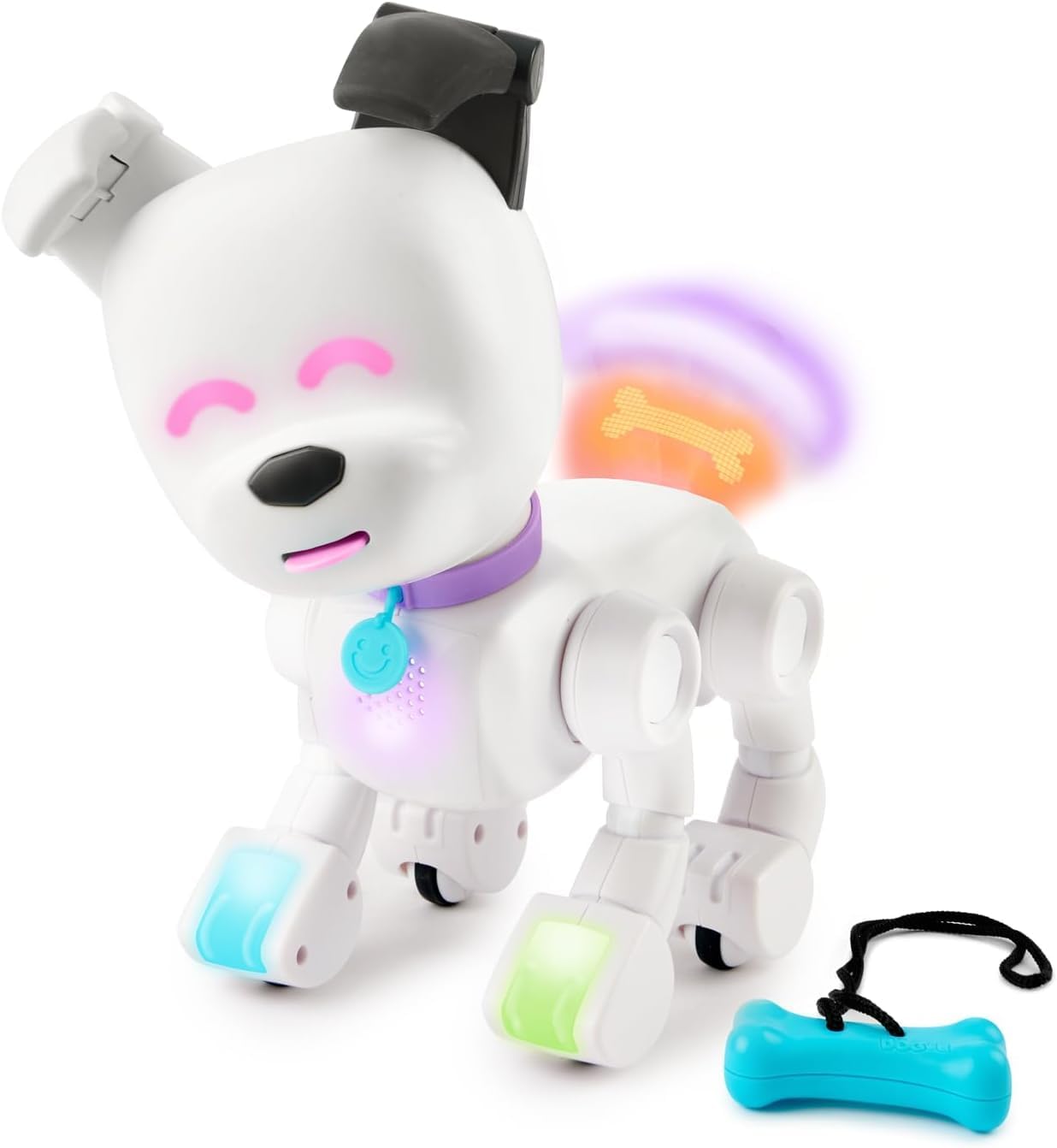 Interactive Robot Dog with Colorful LED Lights and Sounds