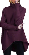 ANRABESS Womens Turtleneck Oversized Sweater - Casual Tunic Style