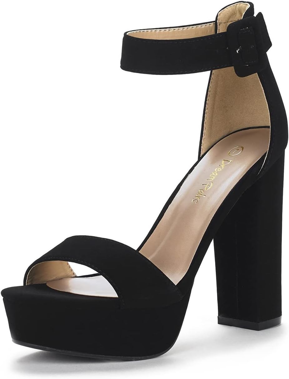 DREAM PAIRS womens Hi-lo Heeled Sandals for Stylish Elevation