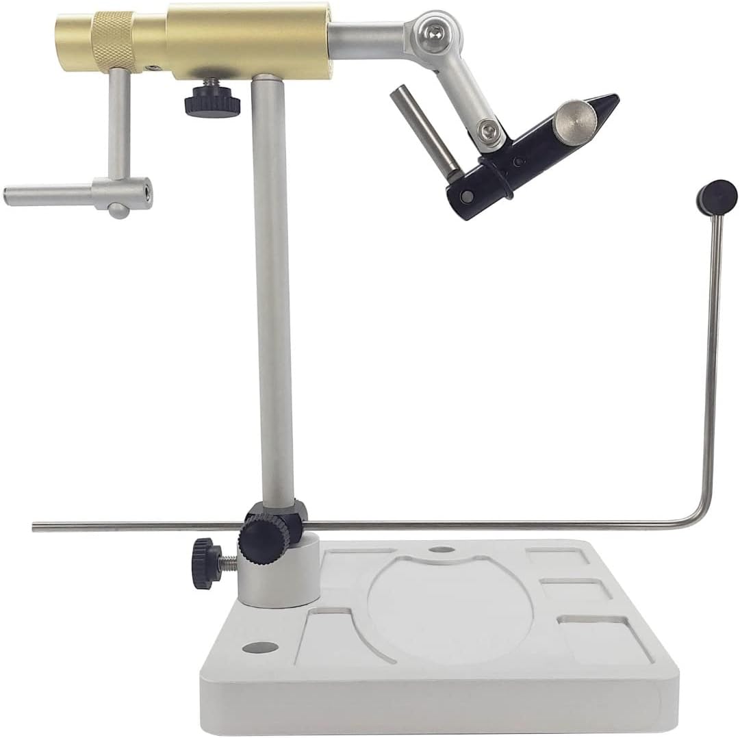 Kingfisher Fly Fishing True Rotary Fly Tying Vise for Precision