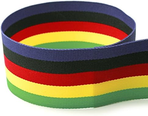 USA Made 7/8 in Olympic Striped Grosgrain Ribbon for Crafts