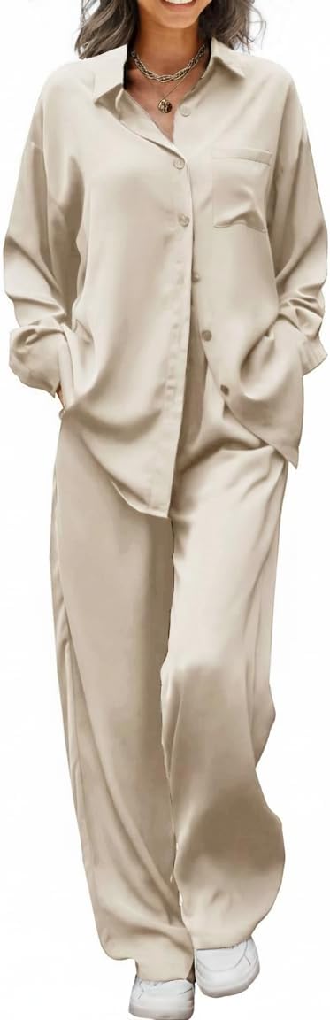 Ekouaer Womens Satin Silky Pajama Set for Ultimate Comfort