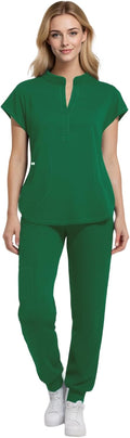 Medical Scrubs for Women Set with 8 Pockets - Jogger Fit