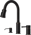 3 Hole Kitchen Sink Faucet with Pull Down Sprayer - Oil Rubbed Bronze