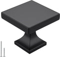black cabinet knobs pack of 35 - matte square zinc alloy cabinet knobs
