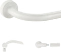 White Disc Curtain Rods 84-144 in Adjustable Room Darkening Rod