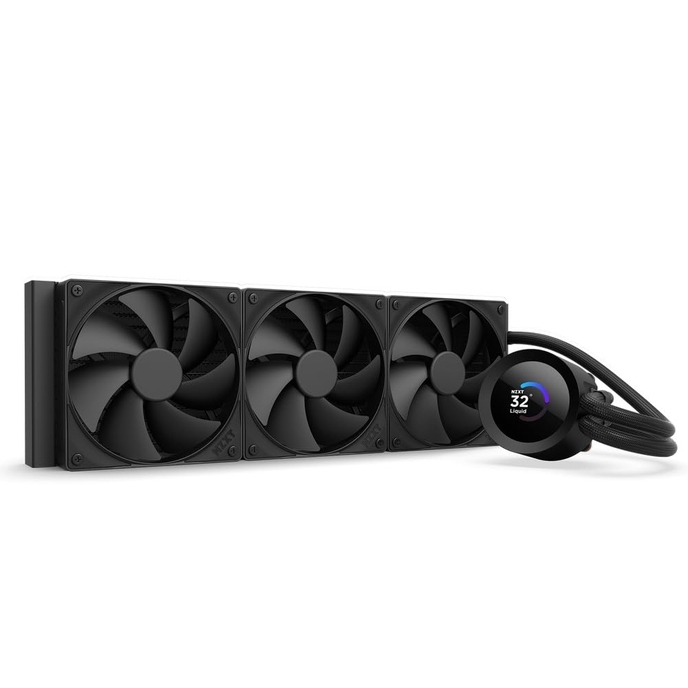 NZXT Kraken Plus 360 AIO CPU Liquid Cooler with Custom LCD