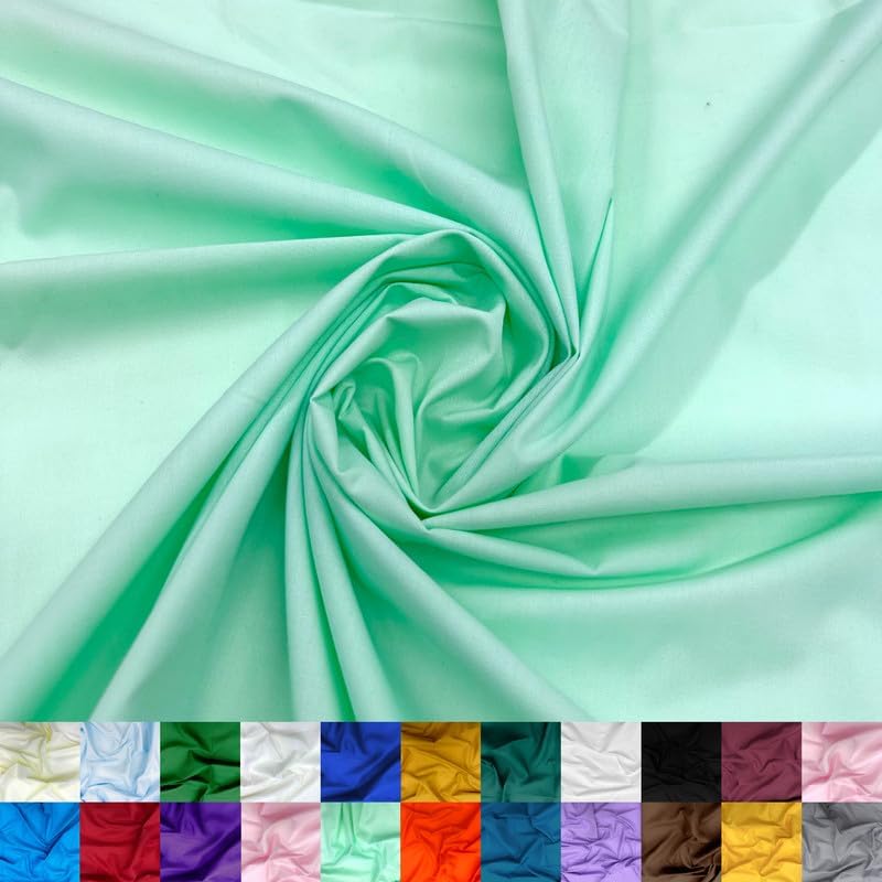 Cotton Polyester Broadcloth Fabric - Soft & Breathable 60in Wide
