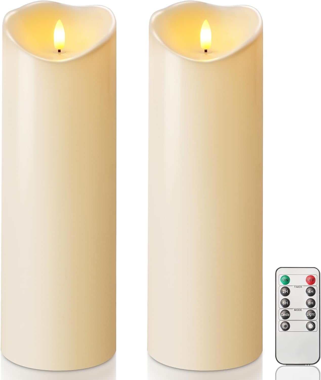 Homemory Outdoor Waterproof Flameless Candles with Timers and Remote