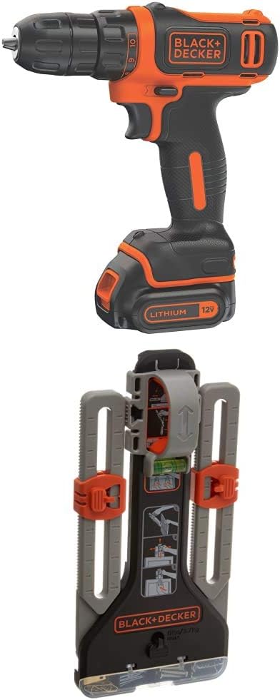 BLACK+DECKER 12V MAX Cordless Drill/Driver with Picture Hanging Kit