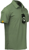 Mens Polo Shirts Short Sleeve Moisture Wicking Golf Polo - Comfortable