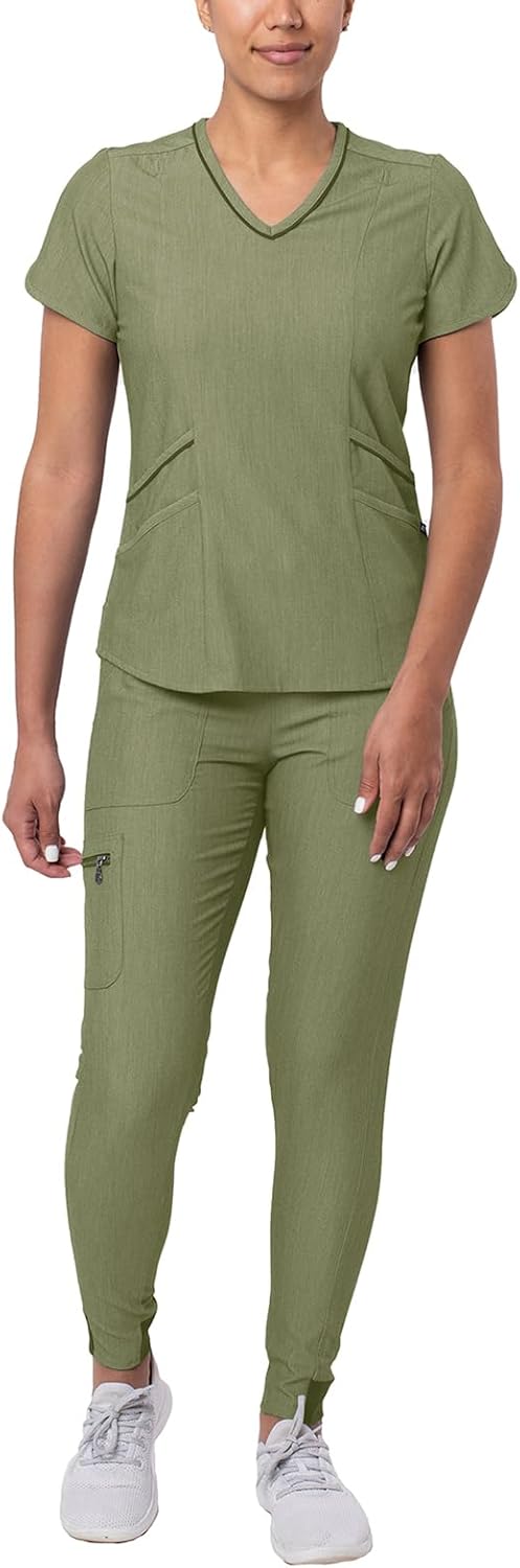 Adar Pro Modern Athletic Scrub Set For Women - Stylish Comfort