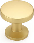 Brass Cabinet Knobs (25) Brushed Gold Round - Durable, Easy Install
